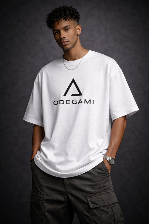 T-shirt ODEGAMI blanc oversize