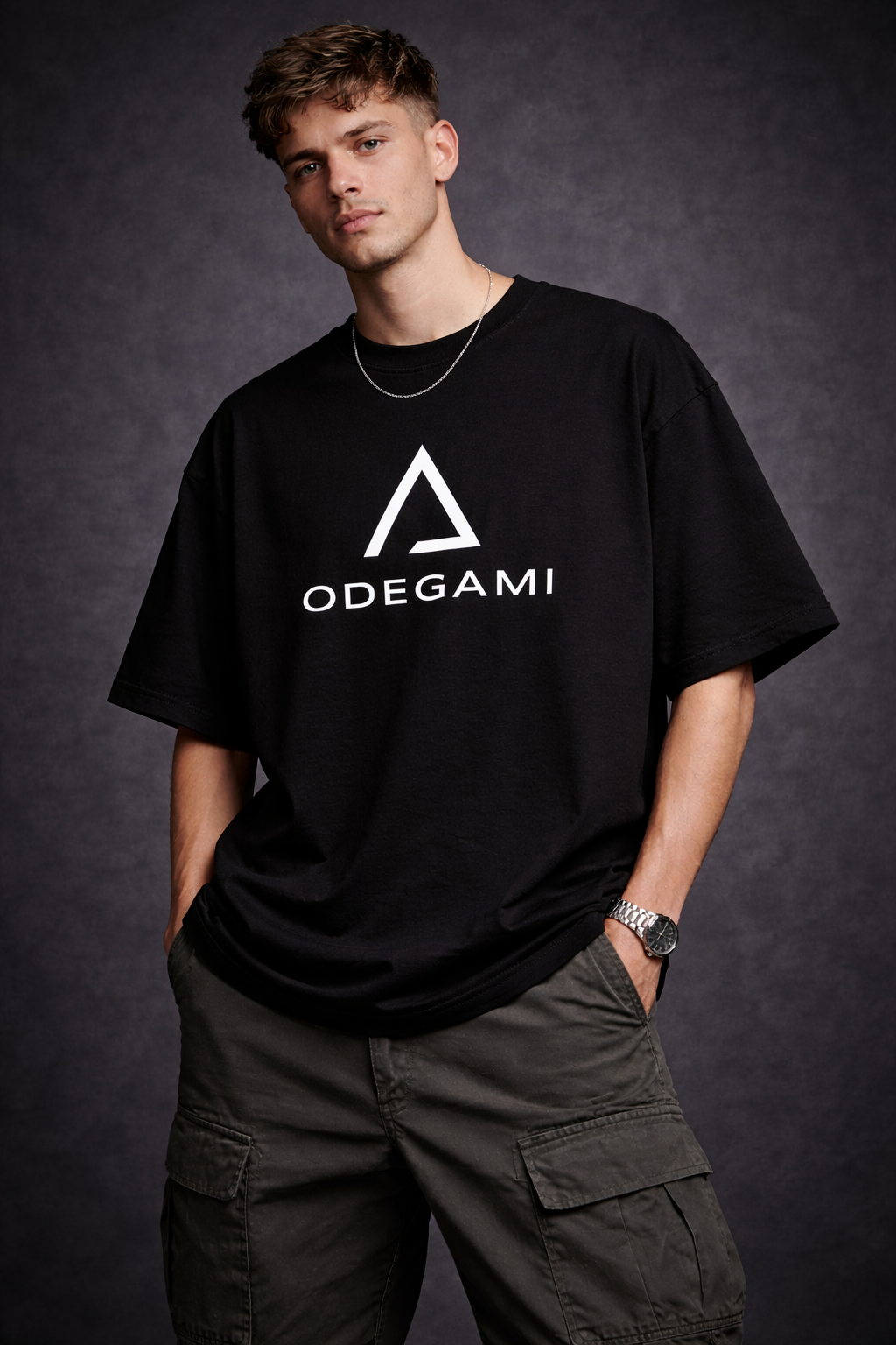 T-shirt ODEGAMI noir Oversize